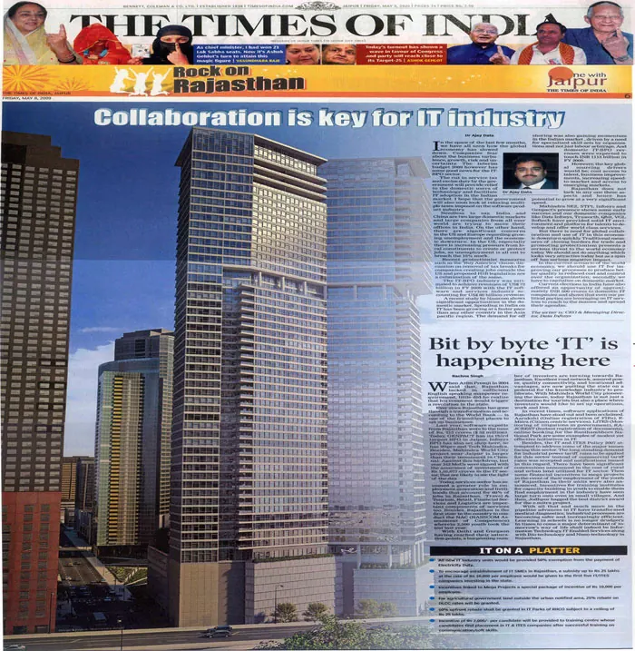 Collaboration is key for IT industry (Article by our CEO For Times of india)- 8 may, Times of india