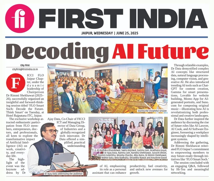 First India: Ajay Data's FICCI FLO keynote, Decoding AI Future